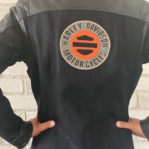 Harley Davidson Leather & Wool Motorcycle jacket